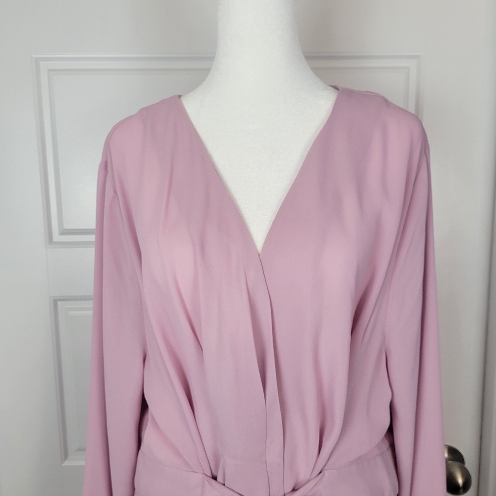City Chic Shibara ice pink wrap tunic top size 16 NWT - Picture 3 of 11